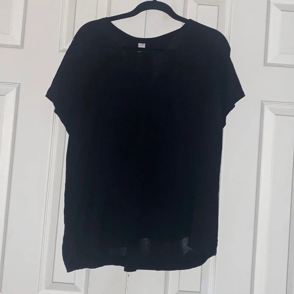 Old navy black VNeck  blouse Sz XL - Picture 3 of 9